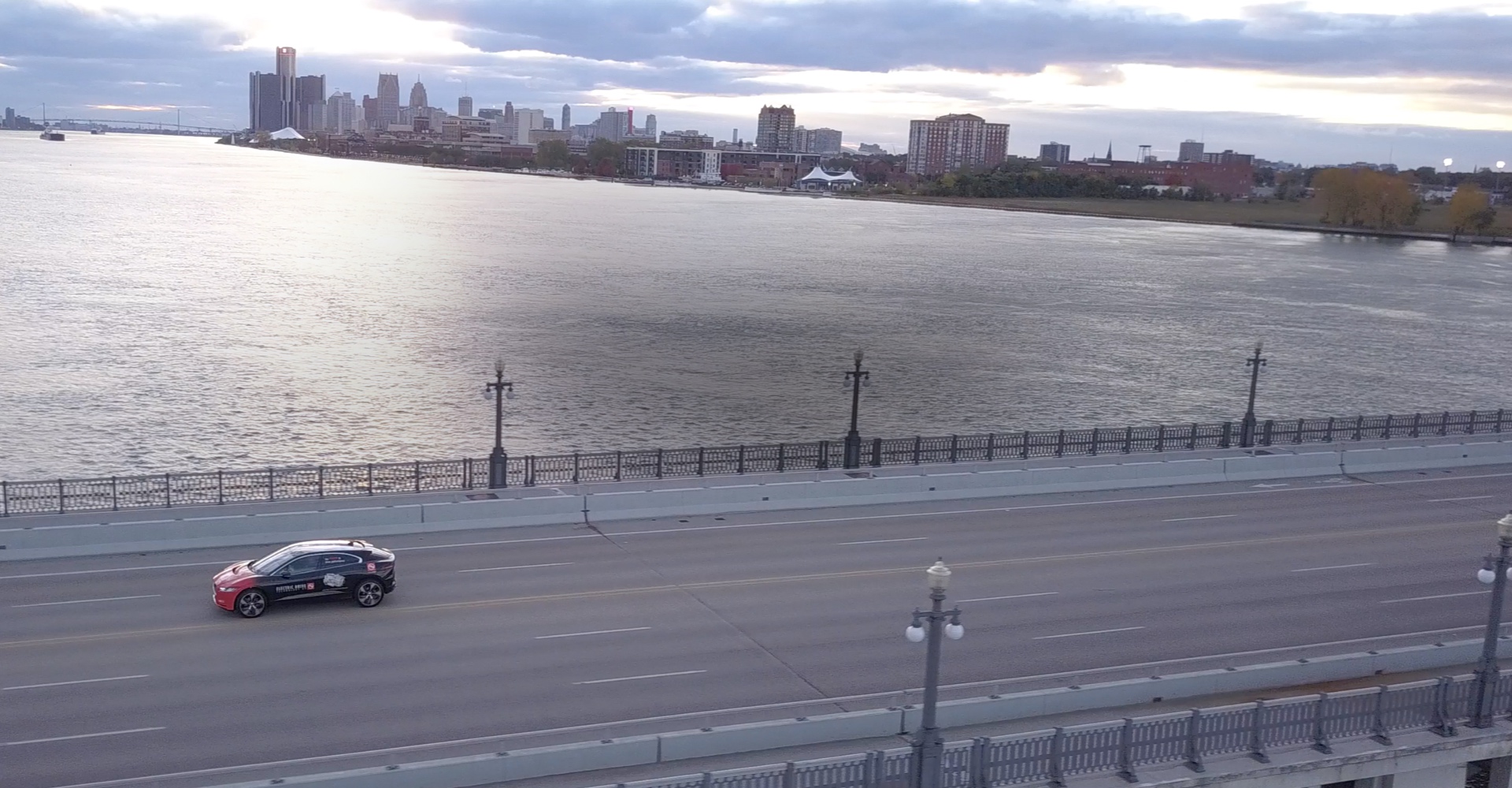 AAM vehicle going across in Detroit