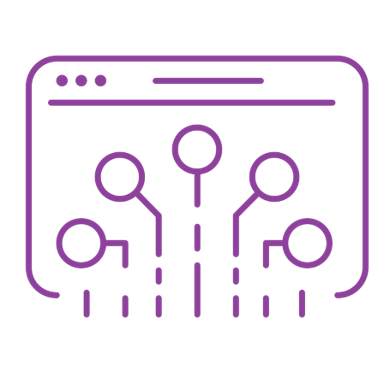 Purple Data on a screen