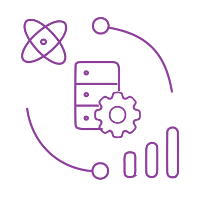 Purple data icons