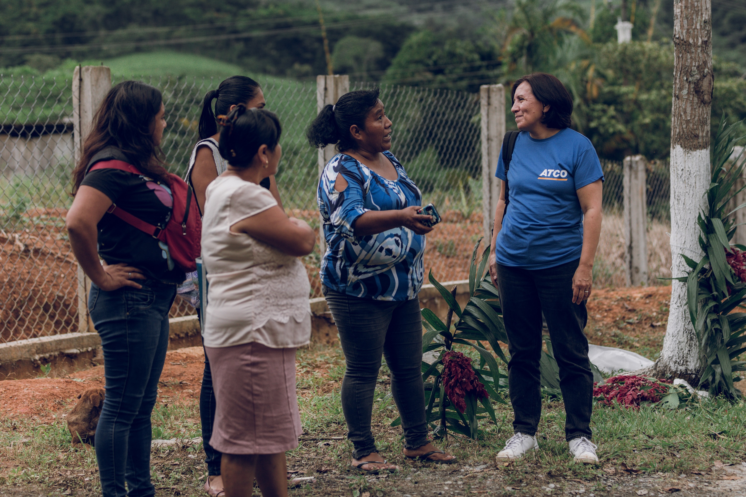 ATCO employees meets with community members in Mexico.