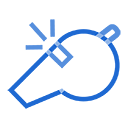 Icon - Ascension - Career Advising - Illustration outline of a sports whistle