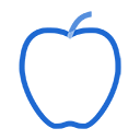 Icon - Ascension - Associate Well-Being - Illustration outline of an apple