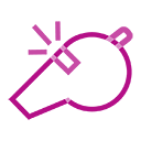 Icon - Ascension Nursing - Career Advising - Illustration outline of whistle