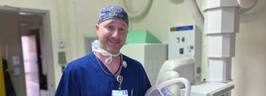 Tile - Ascension Allied Health Imaging - Male medical professional in hospital room smiling into camera