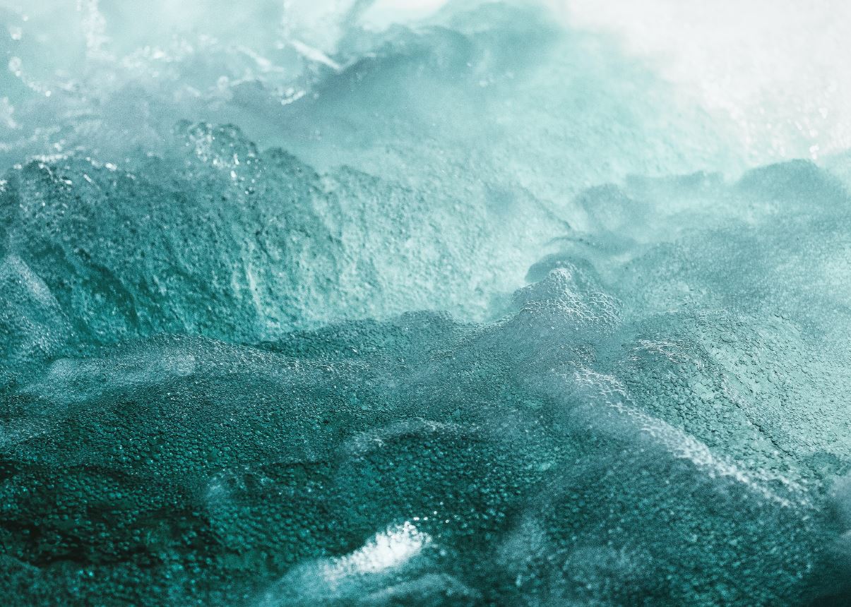Close-up of textured turquoise water