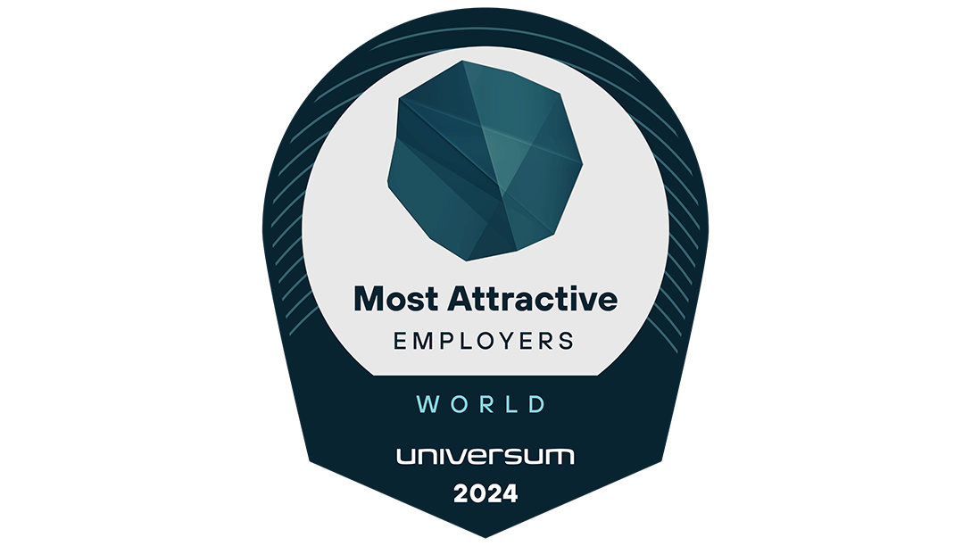 Badge of Unversum 2024 with the title "Most Attractive Employers"