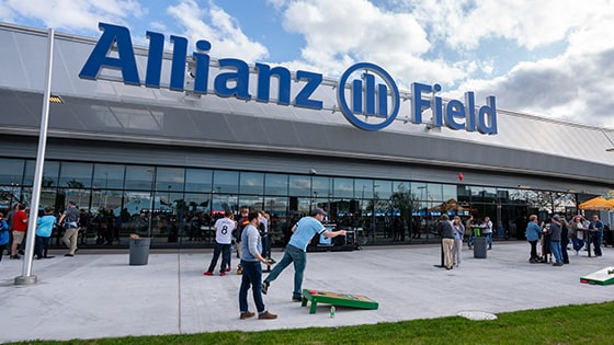 Close view of Allianz Field
