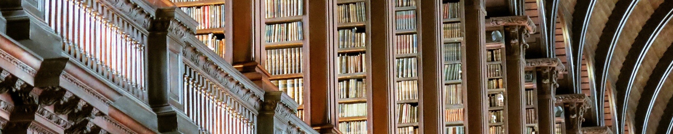Magnificent library with a vast collection of books.
