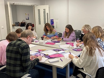 Group of people working at the table 