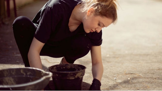 Women working in the garden