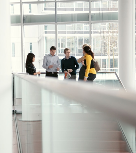 A group fo students preparing for the interview
