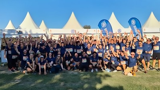 Gruppe von Sportlern