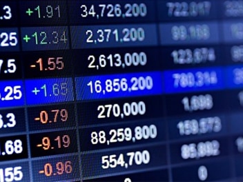 Lijst met verschillende aandelenkoersen