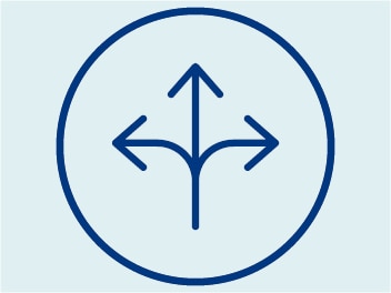 Symbol mit Pfeilen