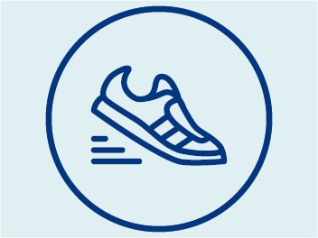Kreis und Sportschuh
