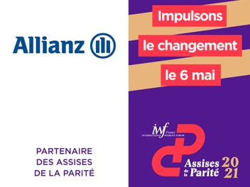 Affiche graphique pour Allianz France aux Assises de la Parité 2021