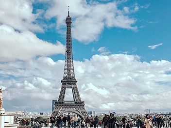 Eiffel Tower in Paris.