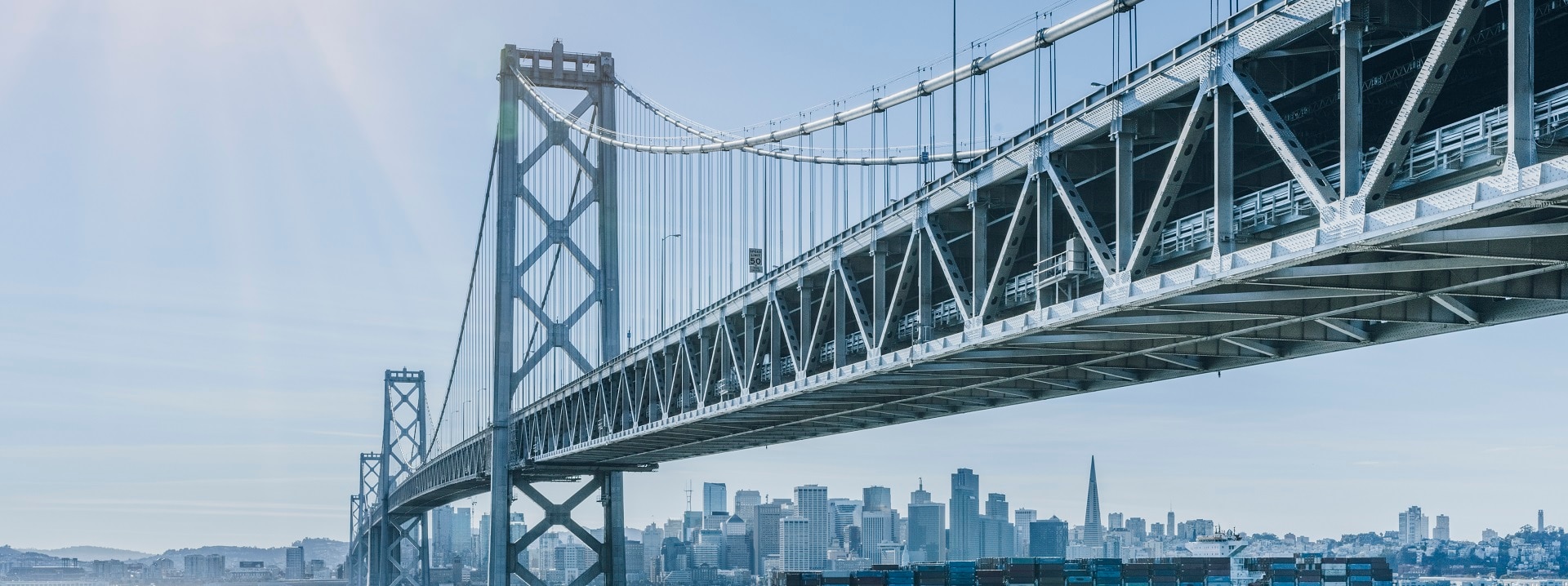 Top view of Bay bridge