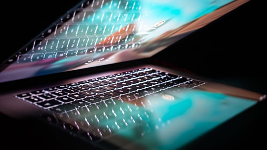 close shot of a laptop