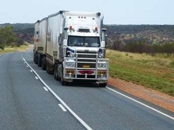 A truck on the road