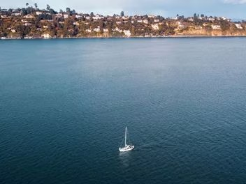 A sailboat in the water