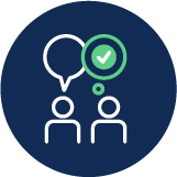 two persons with chat icon