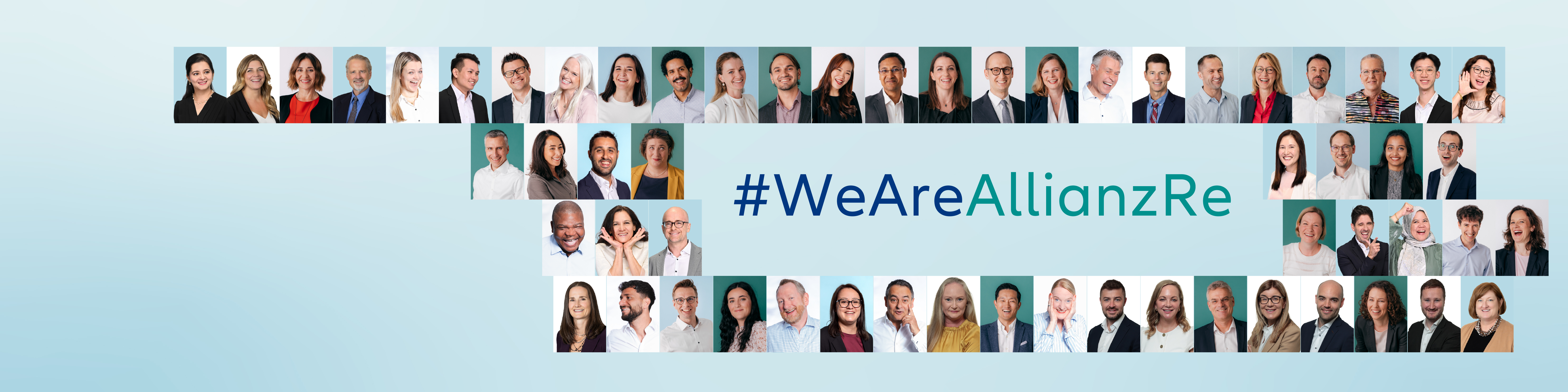 Hero image of a collage of Allianz RE Employees
