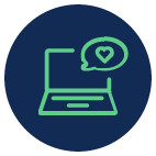 Laptop with heart icon
