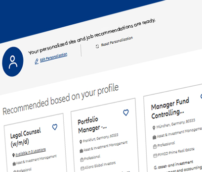 Screenshot of Job recommendations