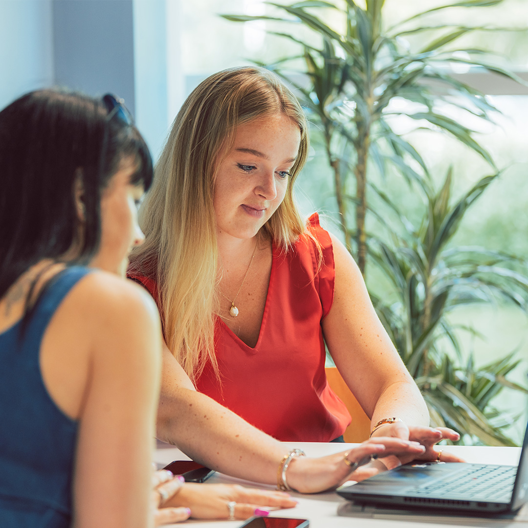 UK colleagues working on a laptop