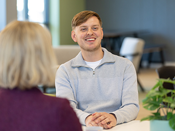 Young employee collaborating with a senior colleague