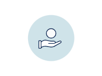 Icon of a hand about to hold a coin