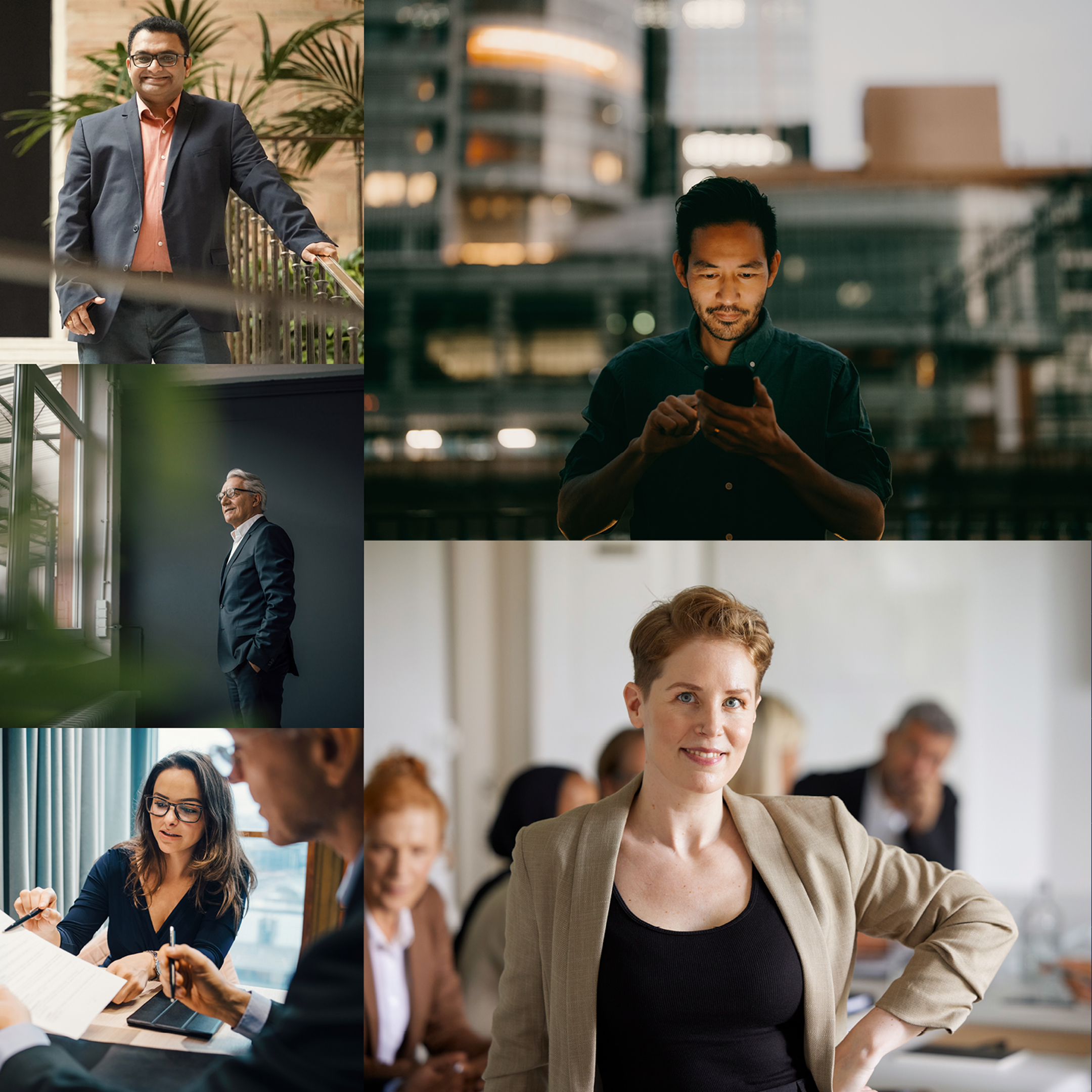 Collage of employees from diverse backgrounds