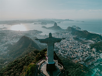 Christ the Redeemer statue overlooking Rio de Janeiro, Brazil
