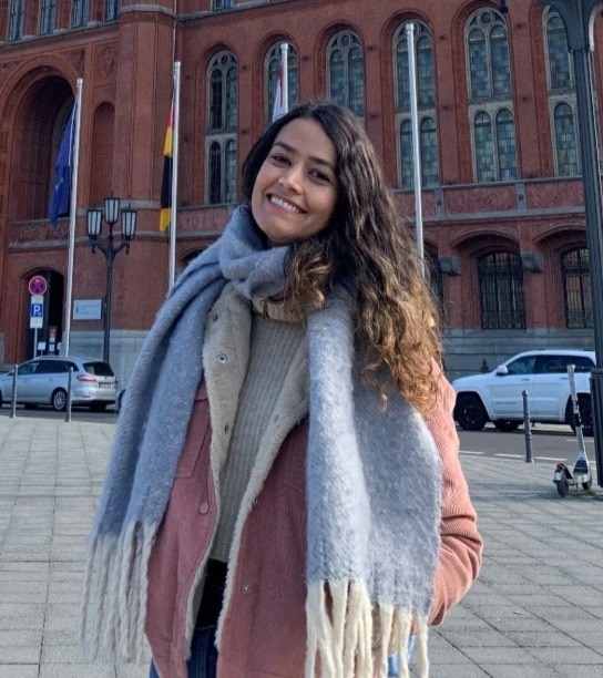 Gabriela smiling at the camera