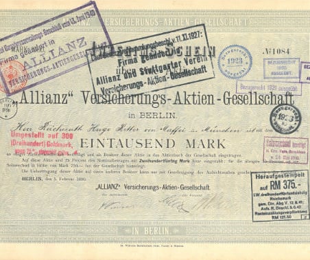 founding share of allianz