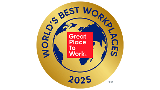 Great place to work World's best workplaces 2025 badge