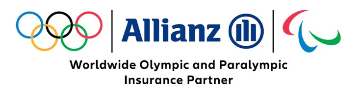 Allianz logo paired with the Olympic rings and Paralympic symbol, showcasing their partnership