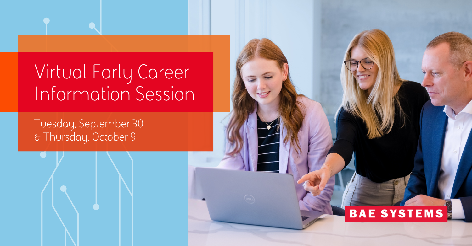 Virtual Early Career Information Session. Tuesday, September 30 and Thursday, October 9