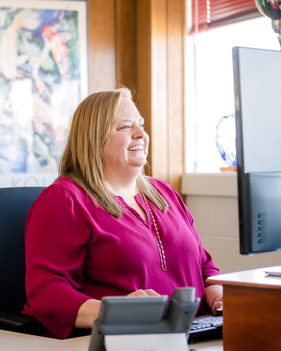 woman at computer