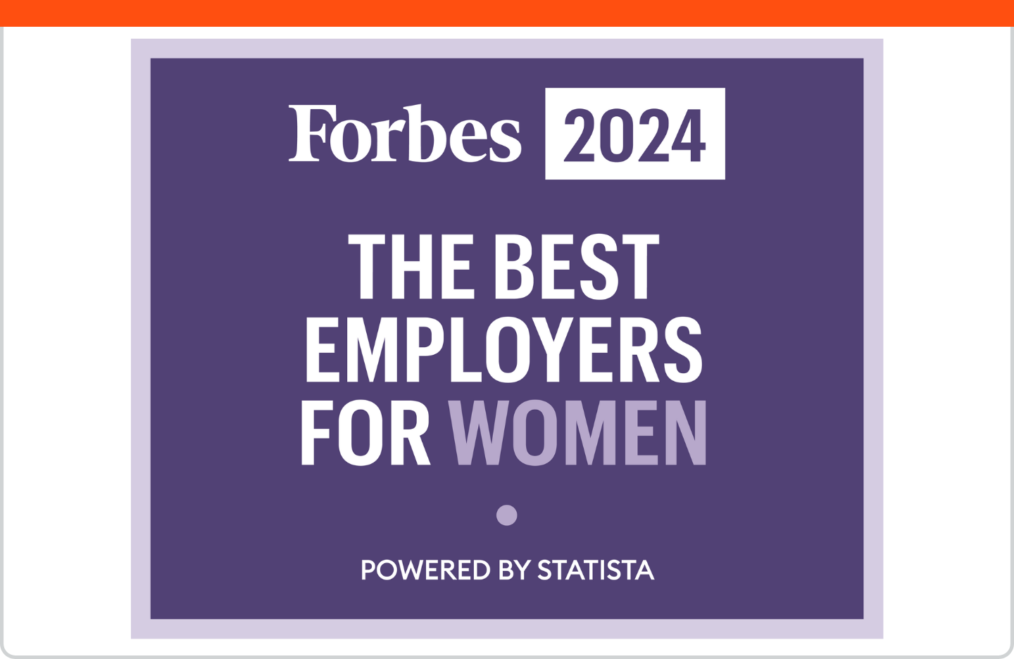 Forbes 2024 The Best Employers for Women award badge