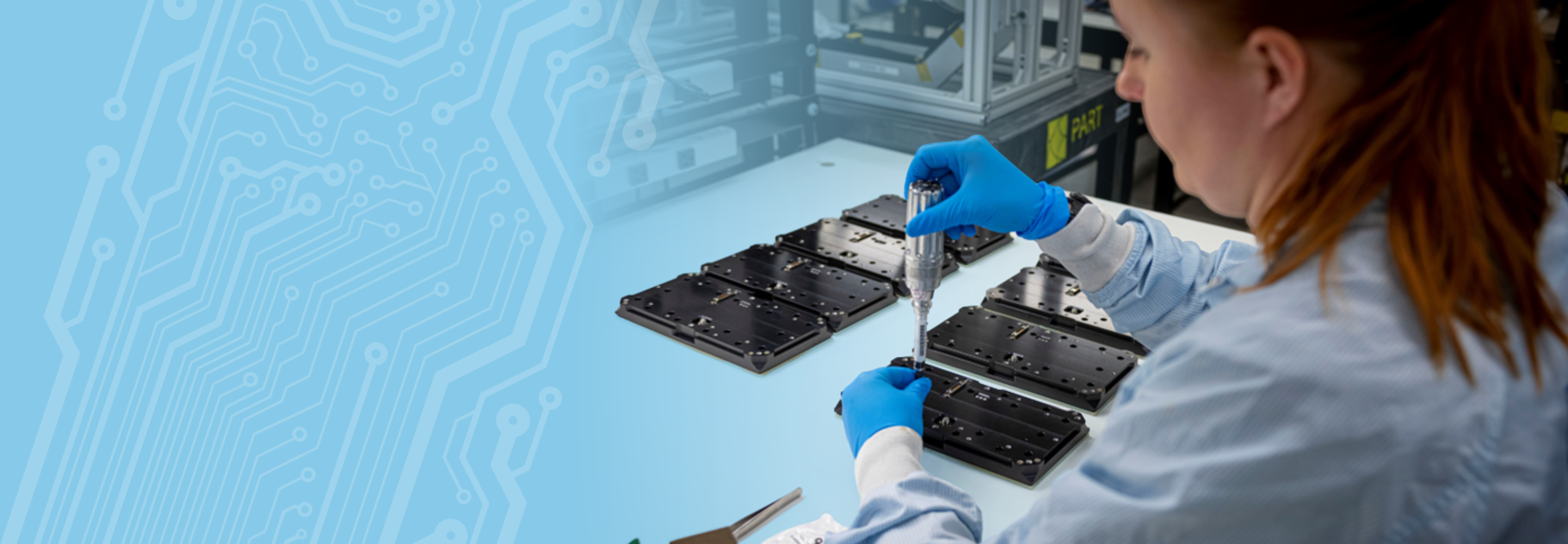 FPGA engineer works on a piece of technology. 