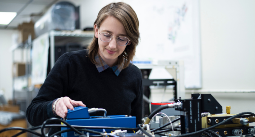 An engineer works at a BAE Systems facility in CO.