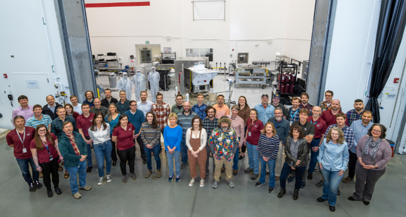 Members of the Methane Sat team gather for a group photo.