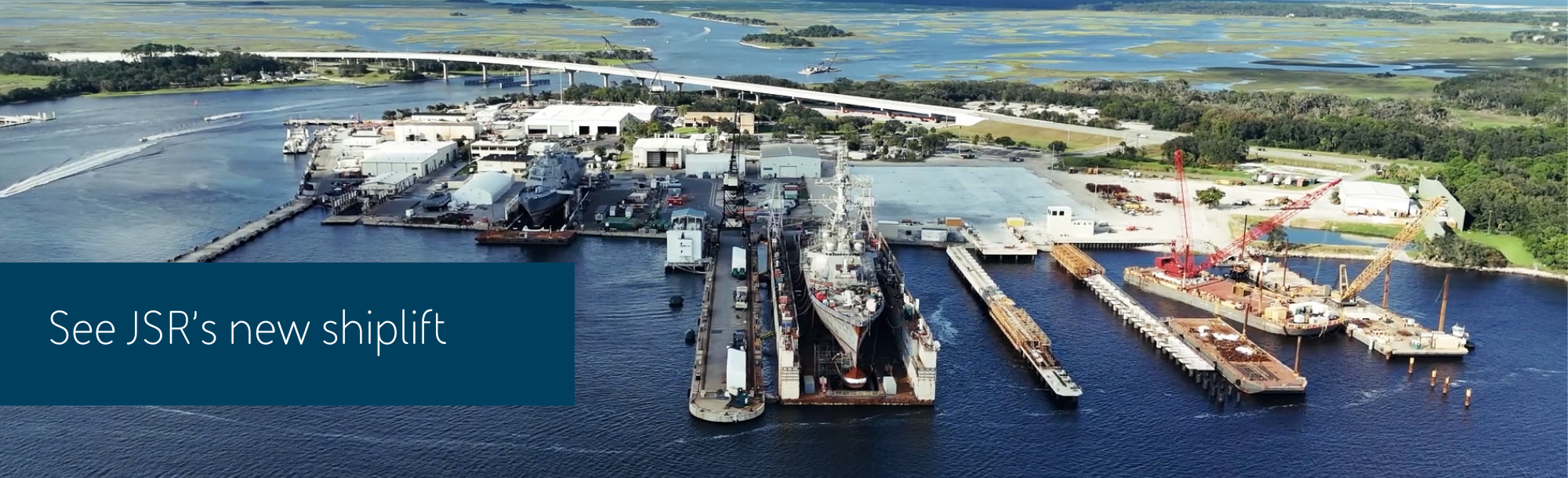 Arial view of Jacksonville Ship Repair.
