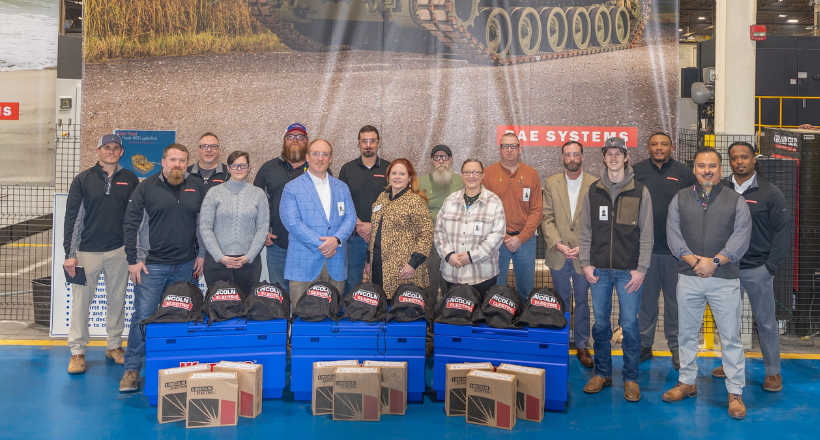 BAE Systems makes a donation to a trade school in Aiken, SC.