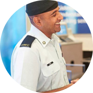 Man in military attire