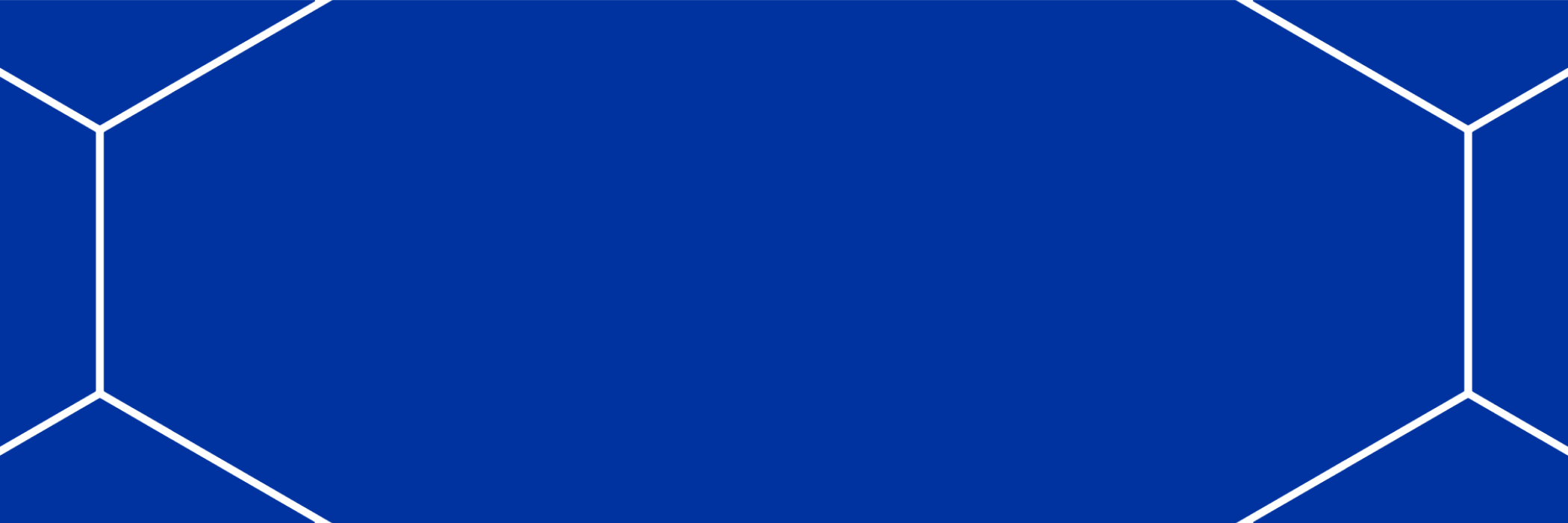 Blue background with geometric stained glass
