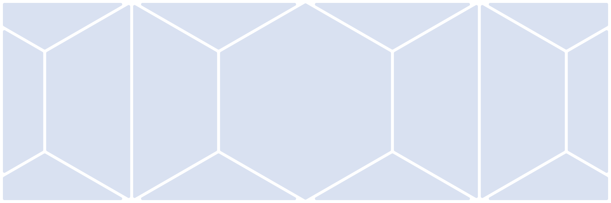 A modern, geometric banner with soft blue hexagonal shapes, creating a clean and professional look for the job search section.