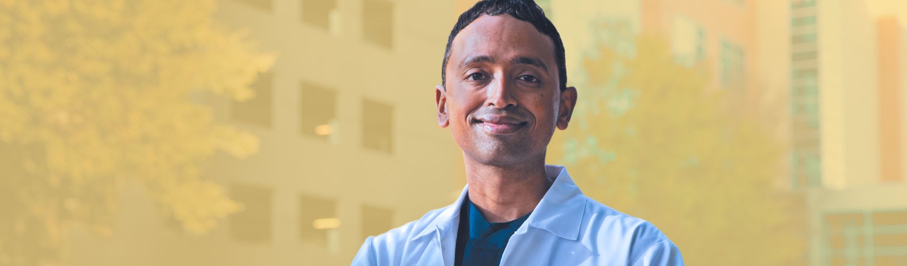 physicians speaking on stairs